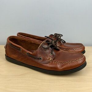 L.L. Bean | Shoes | Ll Bean Brown Leather Boat Shoes Mens Size 8